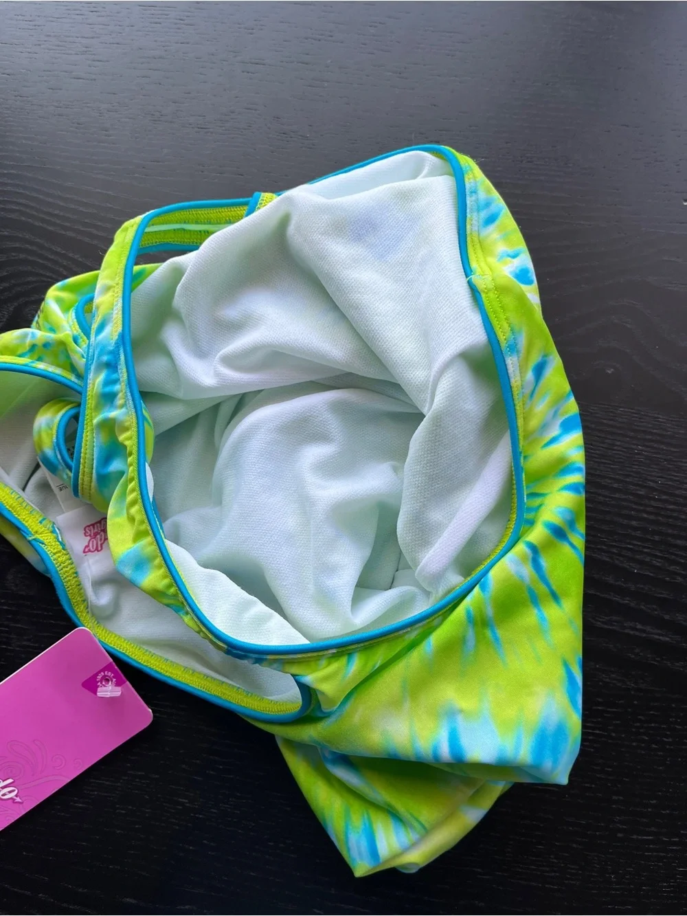 Brand New (Original $40) Speedo Girls Green Tie Dye One Piece Swimsuit Size 16